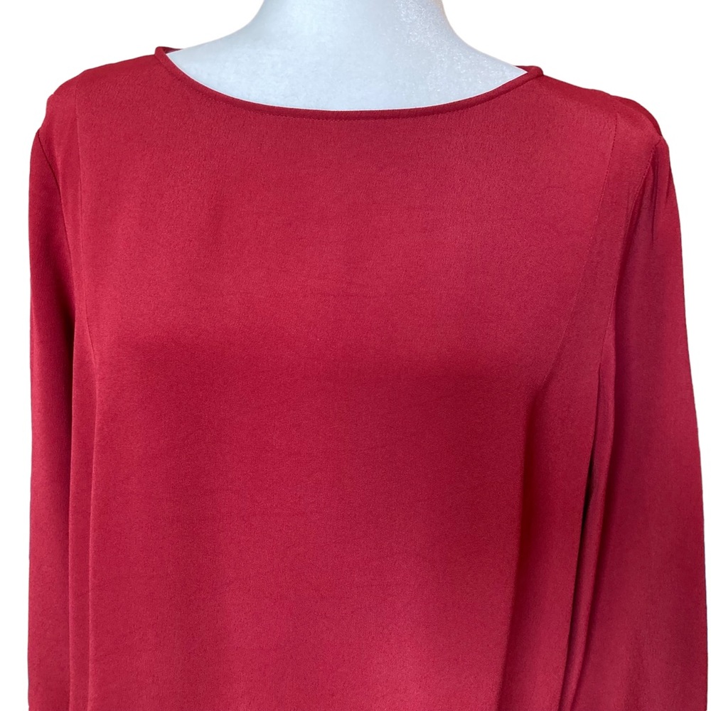 J. Jill Women’s red quarter length sleeves blouse, Sz - M - Picture 4 of 15